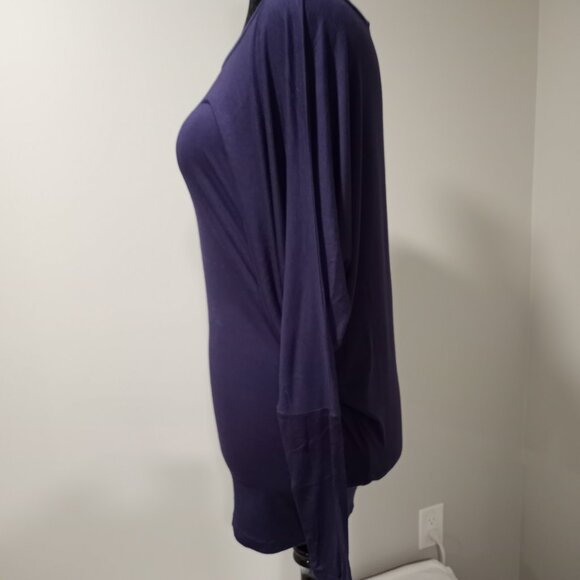 H2H DEEP AUBERGINE|PURPLE BATWING TOP WOMEN SIZE M - Picture 5 of 8